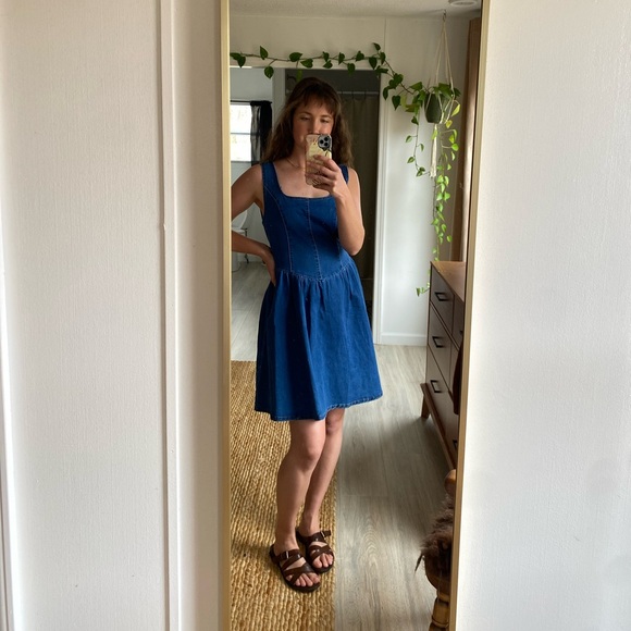 Dresses & Skirts - Blue Denim Sleeveless Dress